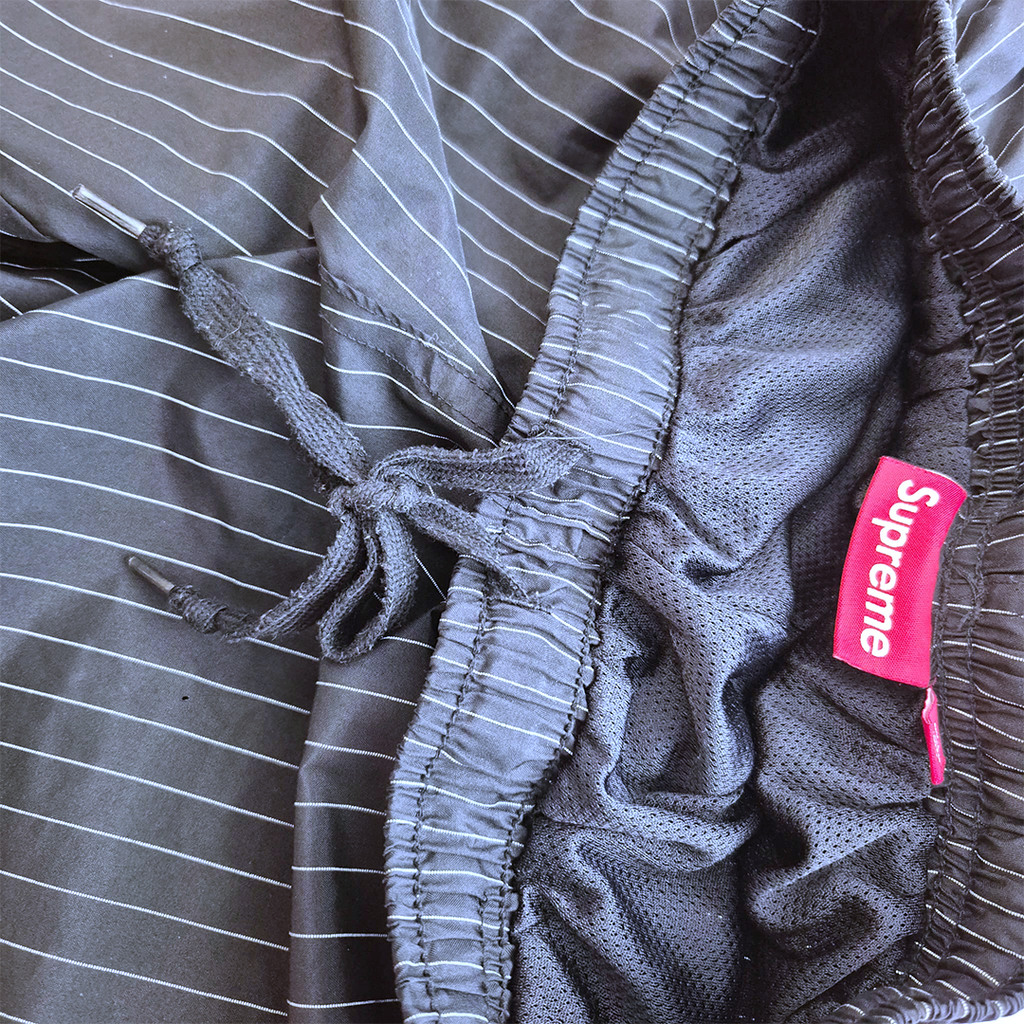 Supreme Reflective Pinstripe Track Pants Black (M)