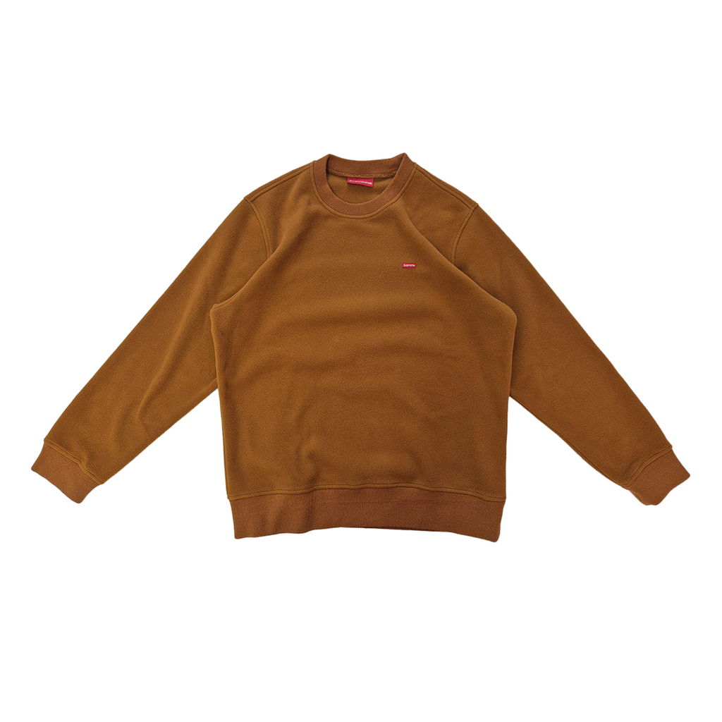 Supreme Polartec Small Box Logo Orange Sweater (M)