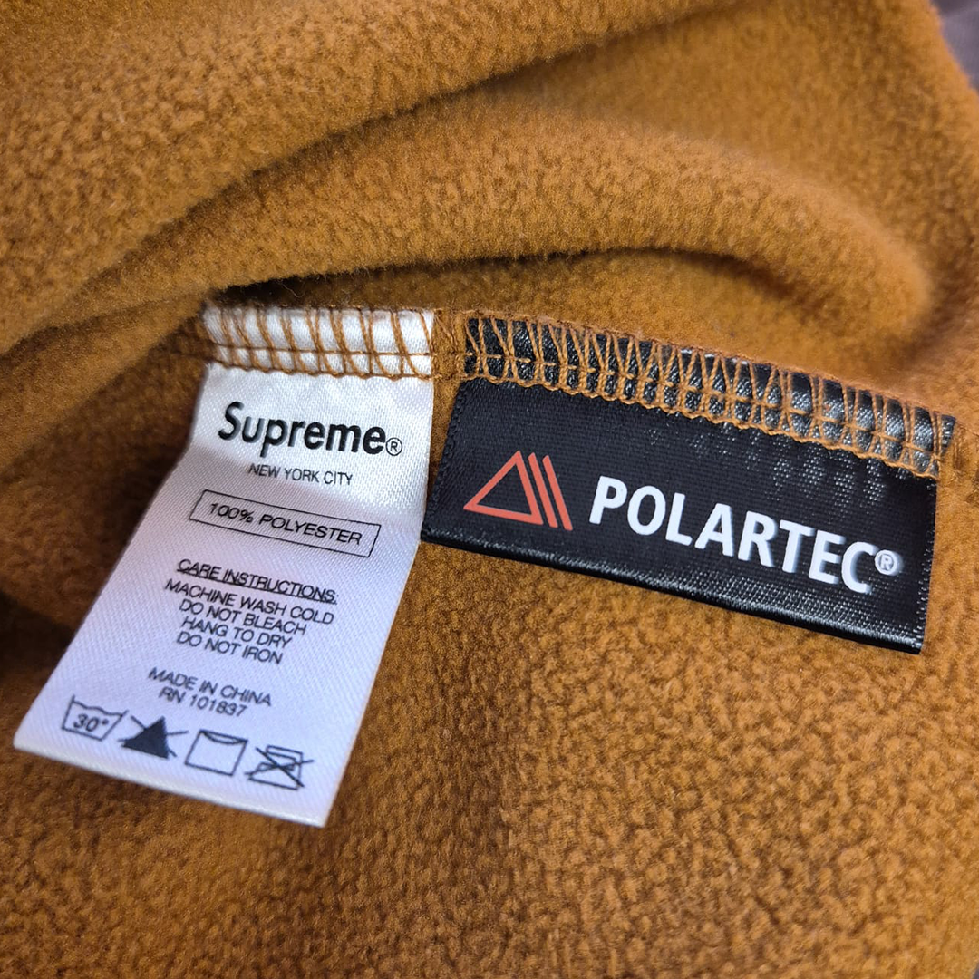 Supreme Polartec Small Box Logo Orange Sweater (M)