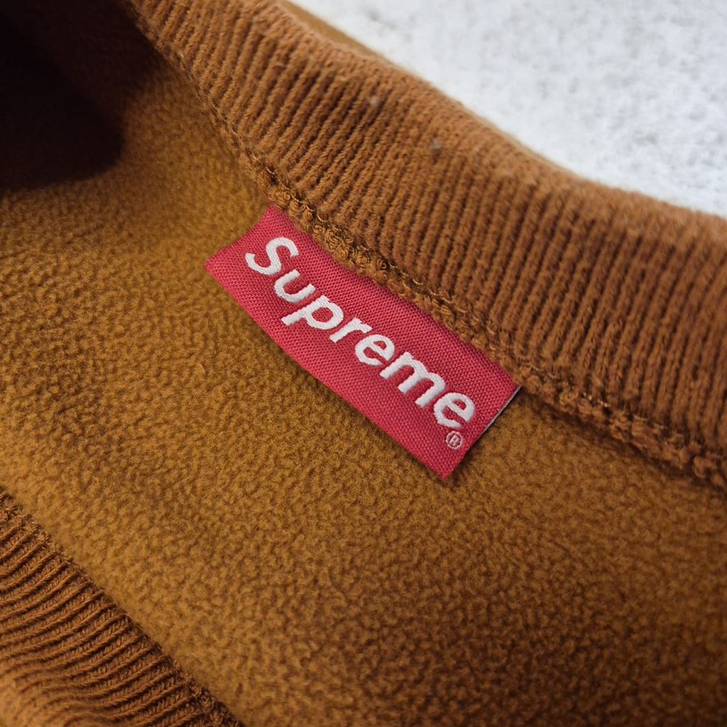 Supreme Polartec Small Box Logo Orange Sweater (M)