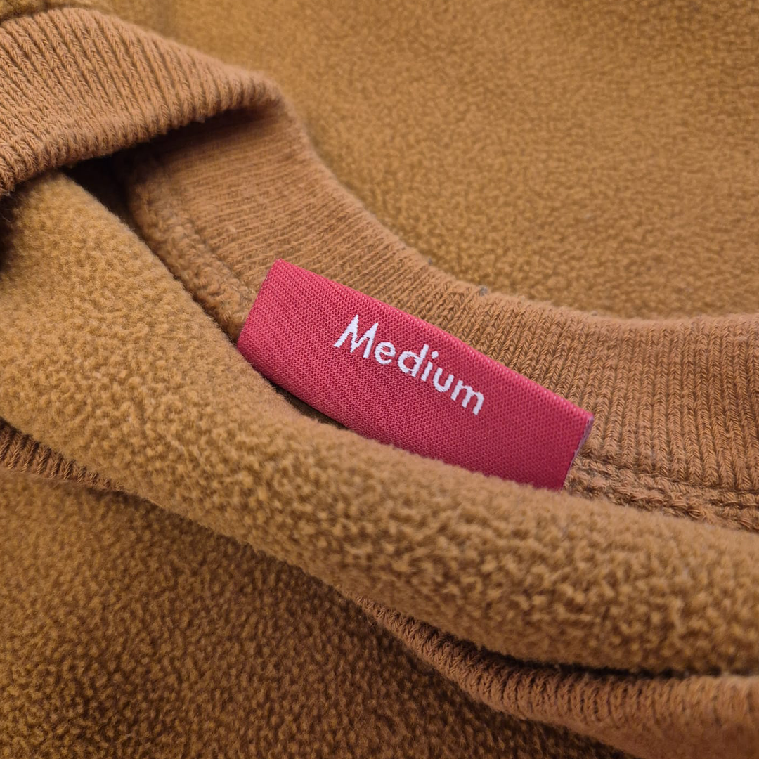 Supreme Polartec Small Box Logo Orange Sweater (M)