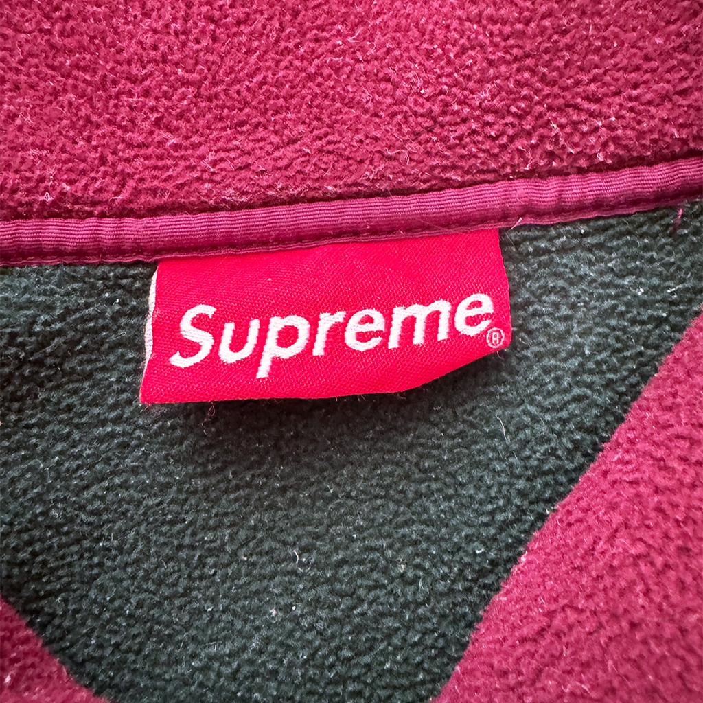 Supreme Polartec Color Blocked Half Snap Fleece Sweater (L)