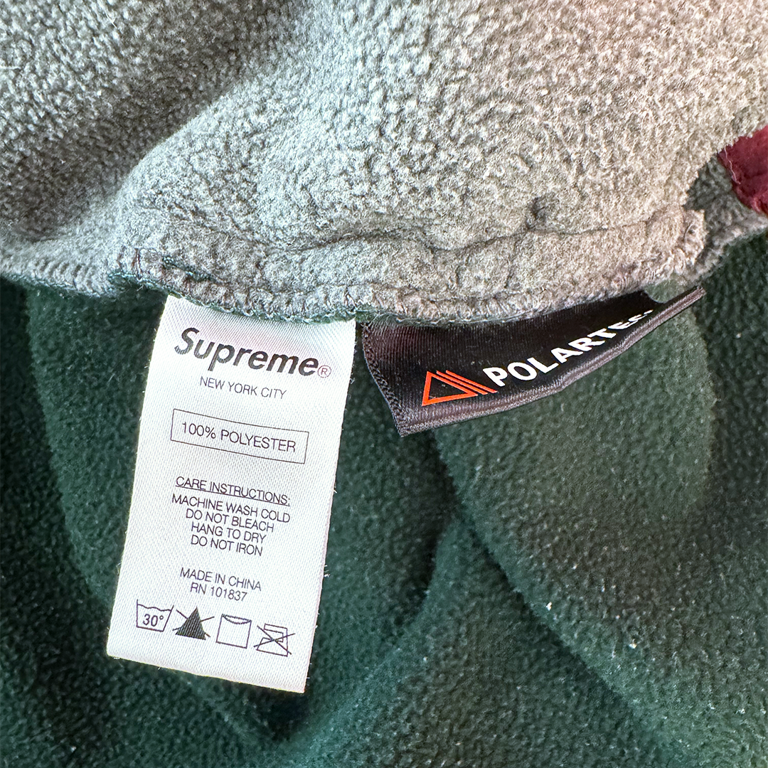 Supreme Polartec Color Blocked Half Snap Fleece Sweater (L)