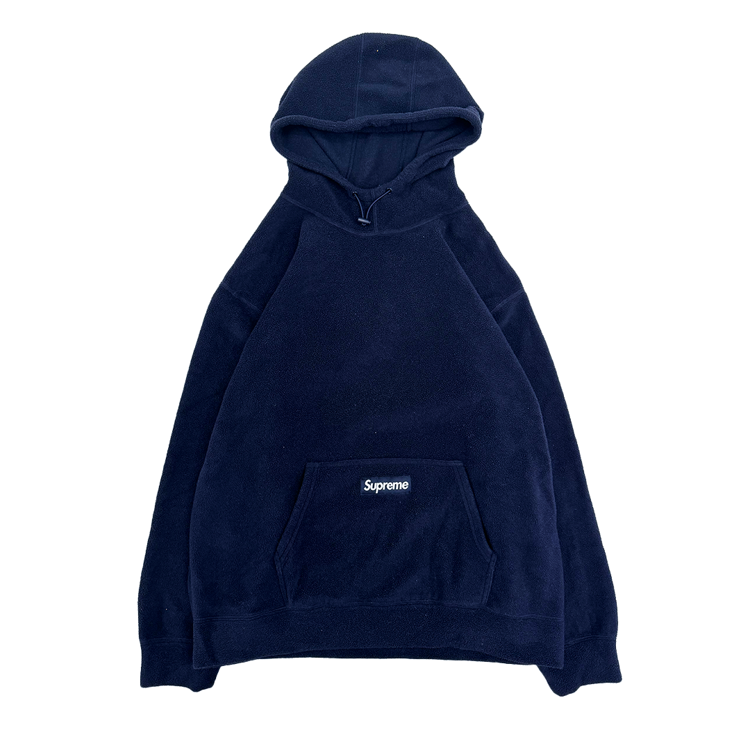 Supreme Polartec Navy Hooded Sweatshirt (XL)
