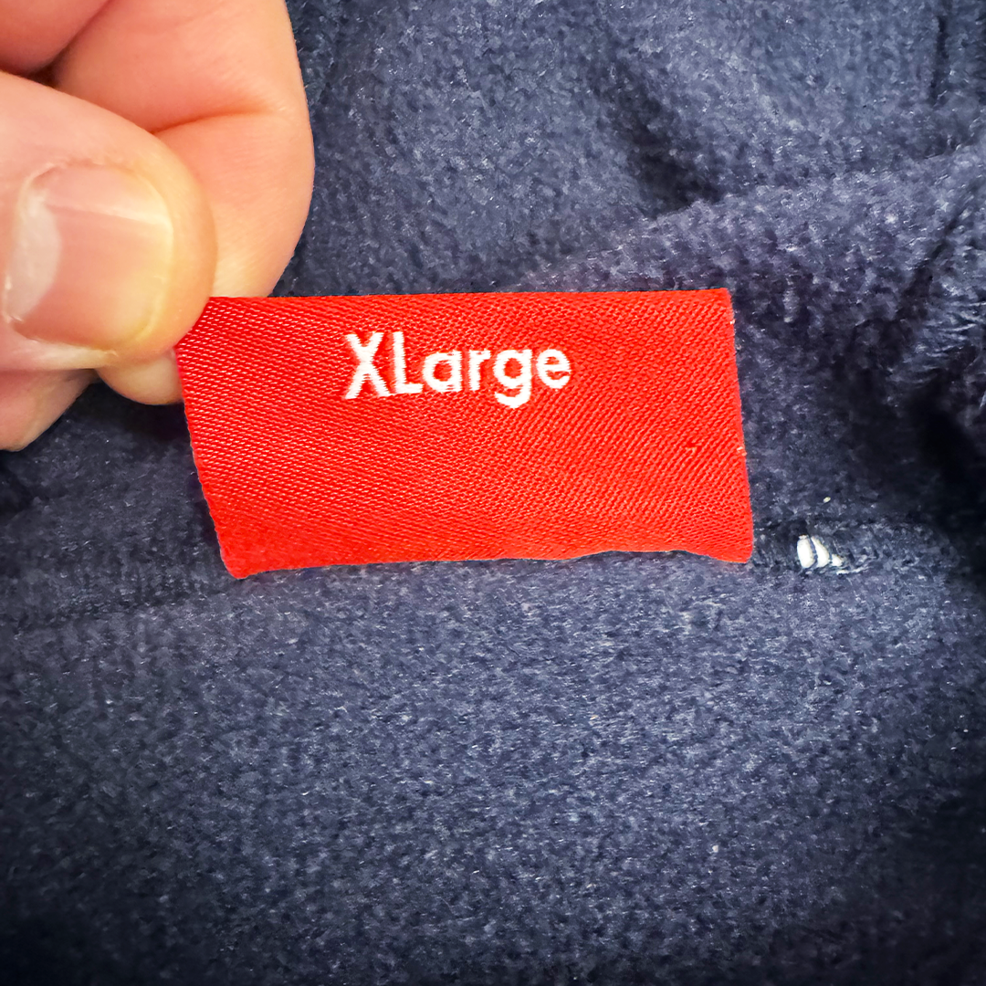 Supreme Polartec Navy Hooded Sweatshirt (XL)