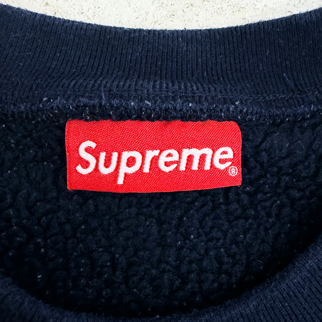 Supreme Polartec Deep Pile Navy Crewneck (XL)