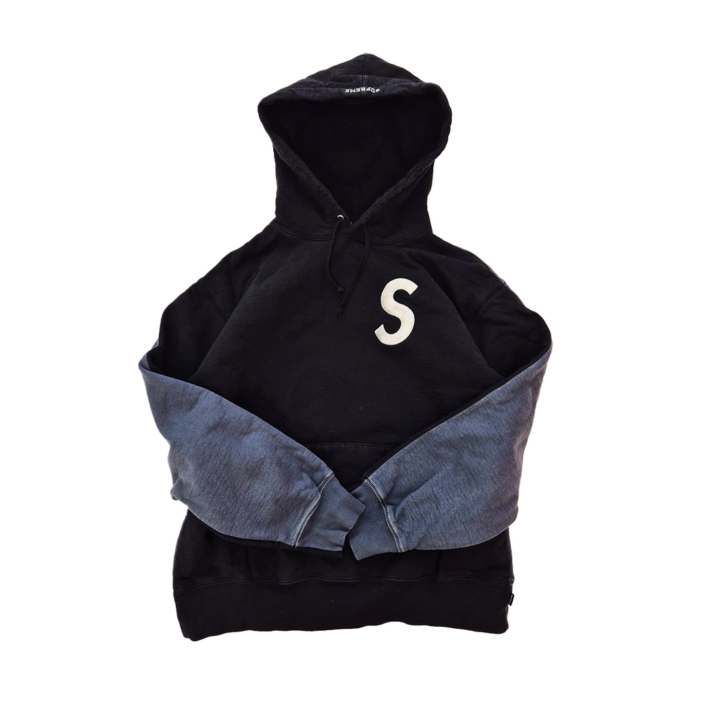 Supreme REWORKED S Embroidery Black & Blue Hoodie (L)