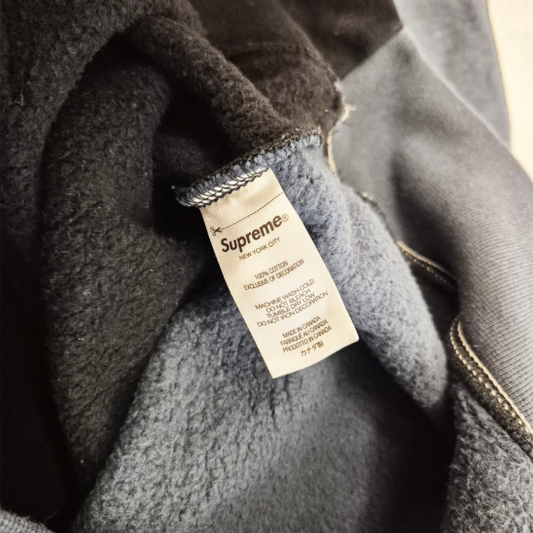 Supreme REWORKED S Embroidery Black & Blue Hoodie (L)