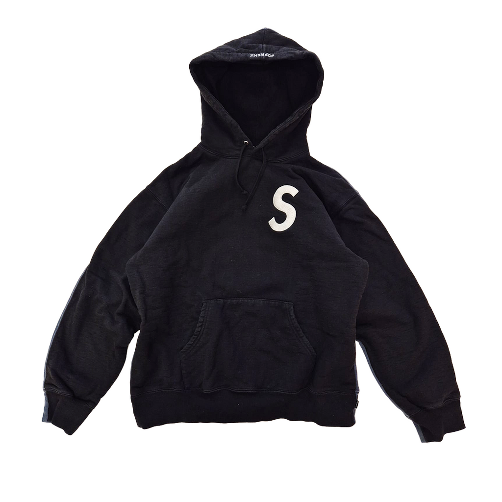 Supreme REWORKED S Embroidery Black & Blue Hoodie (L)