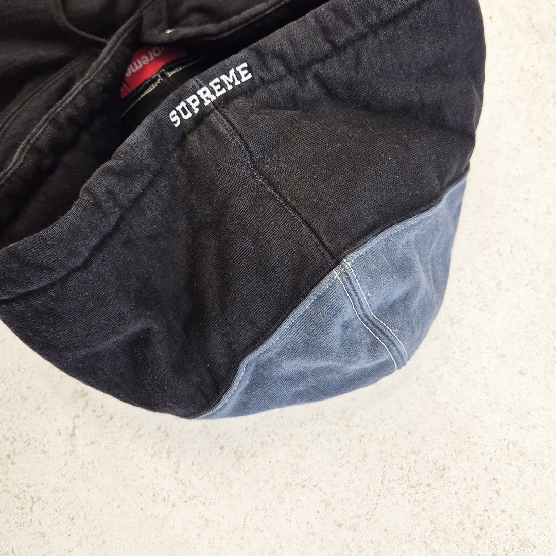Supreme REWORKED S Embroidery Black & Blue Hoodie (L)