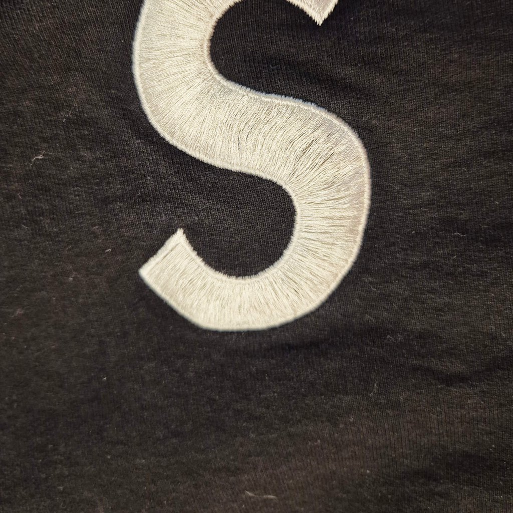 Supreme REWORKED S Embroidery Black & Blue Hoodie (L)