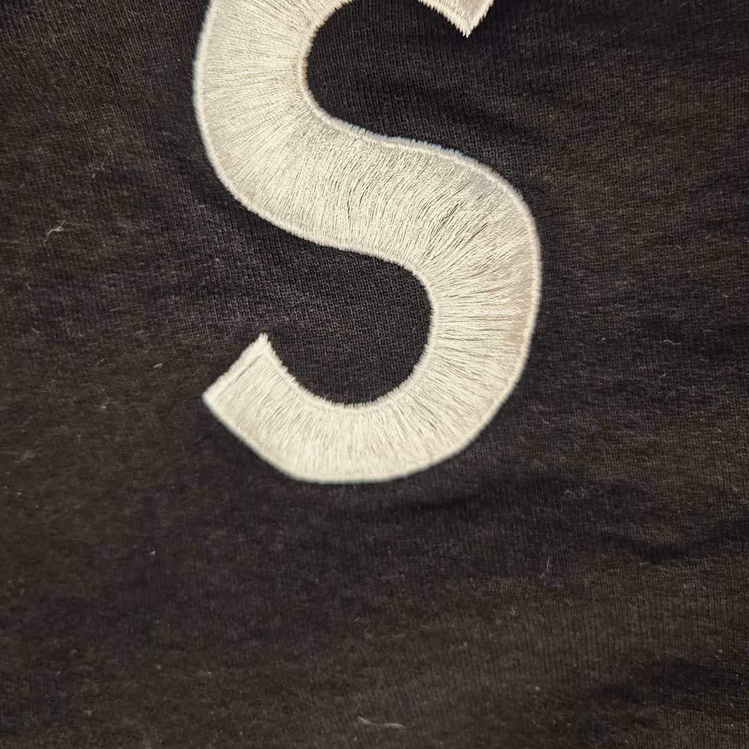Supreme REWORKED S Embroidery Black & Blue Hoodie (L)