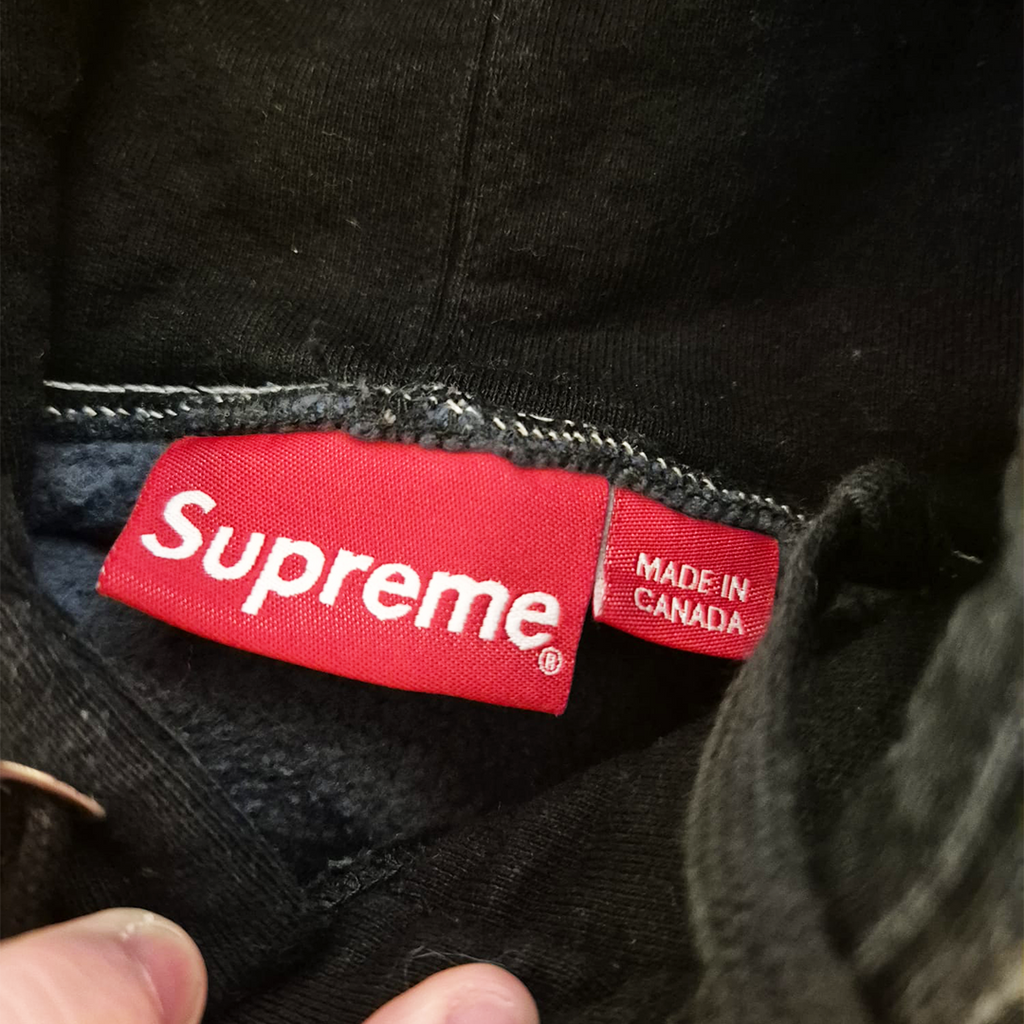 Supreme REWORKED S Embroidery Black & Blue Hoodie (L)