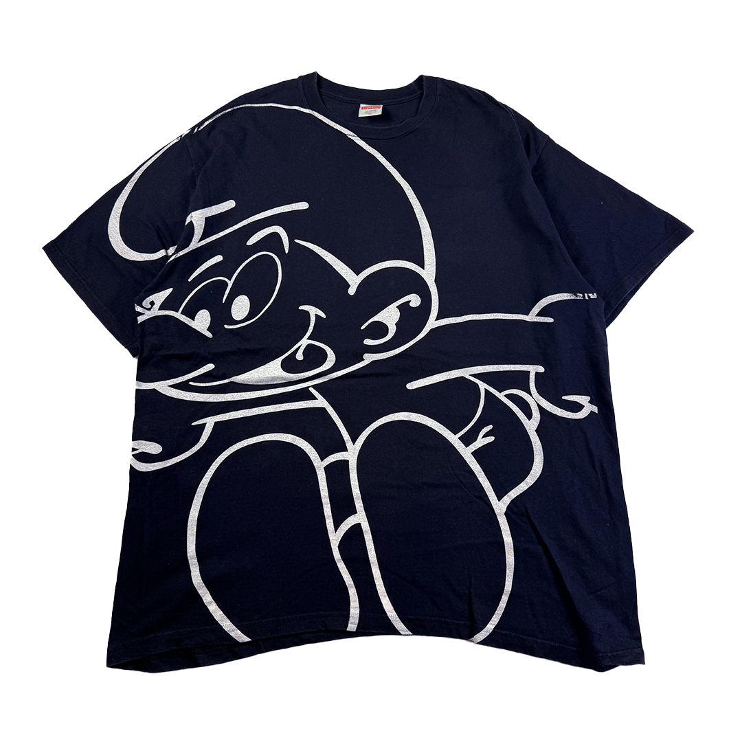 Supreme x The Smurfs All Over Smurf Black Tee (XL)
