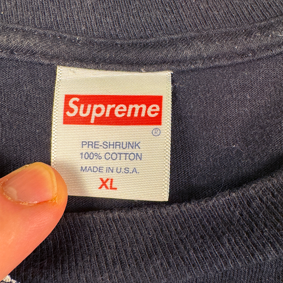 Supreme x The Smurfs All Over Smurf Black Tee (XL)