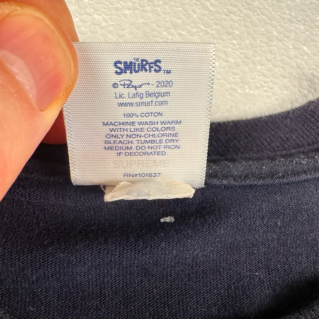 Supreme x The Smurfs All Over Smurf Black Tee (XL)