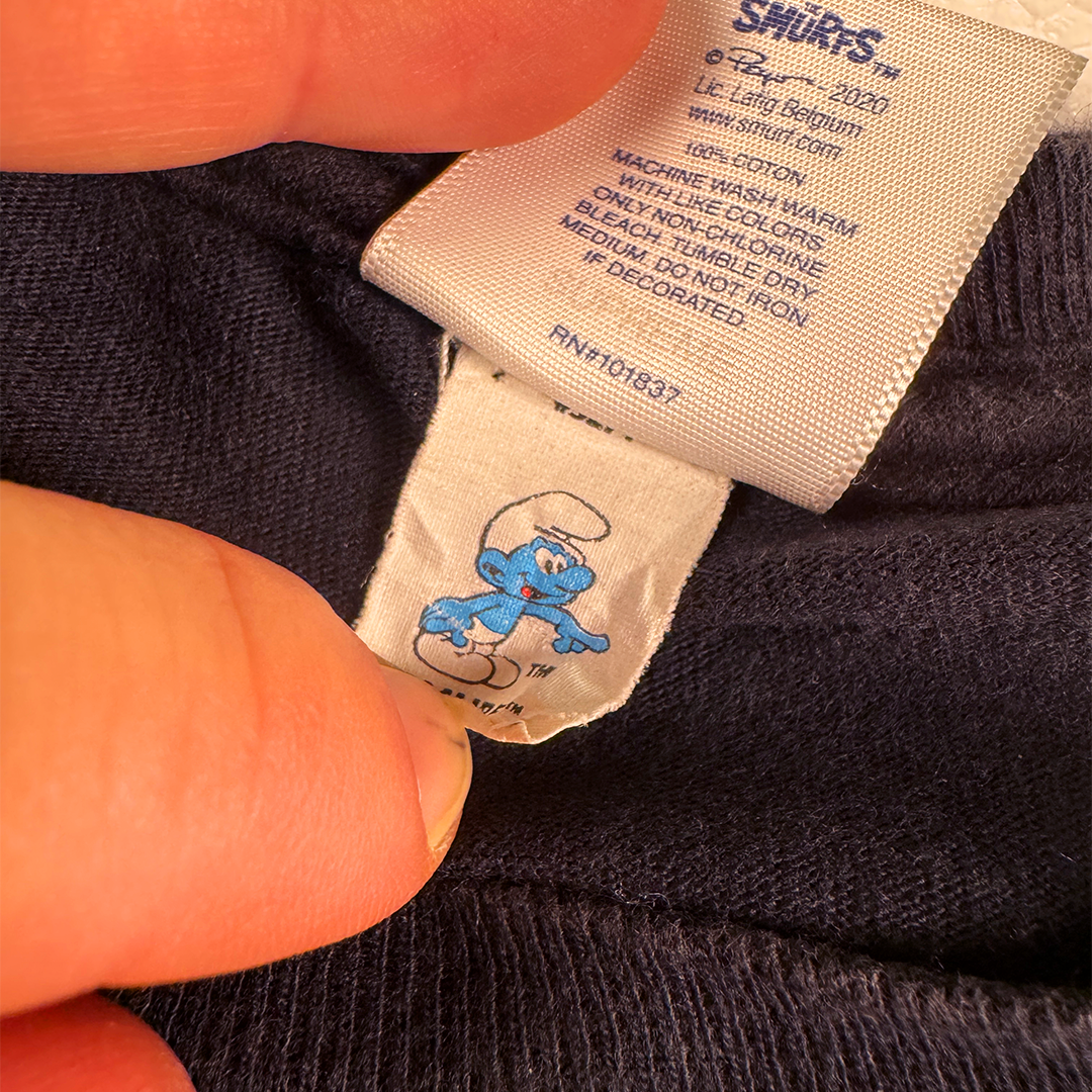 Supreme x The Smurfs All Over Smurf Black Tee (XL)