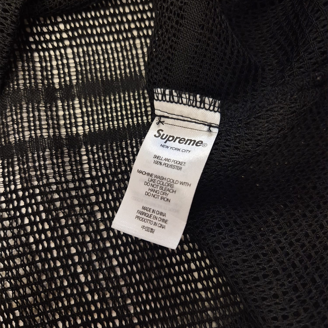 Supreme Mesh Stripe Black S/S Shirt (XL)