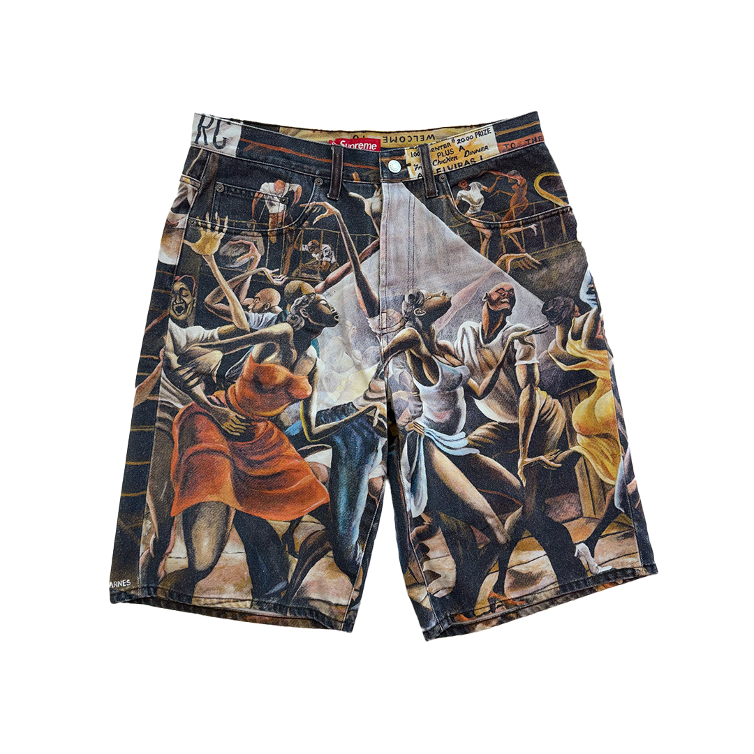 Supreme Ernie Barnes Dancing Baggy Denim Short (32)