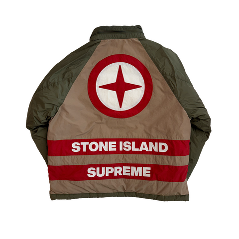 Supreme x Stone Island Reversible Puffer Jacket Olive (M)