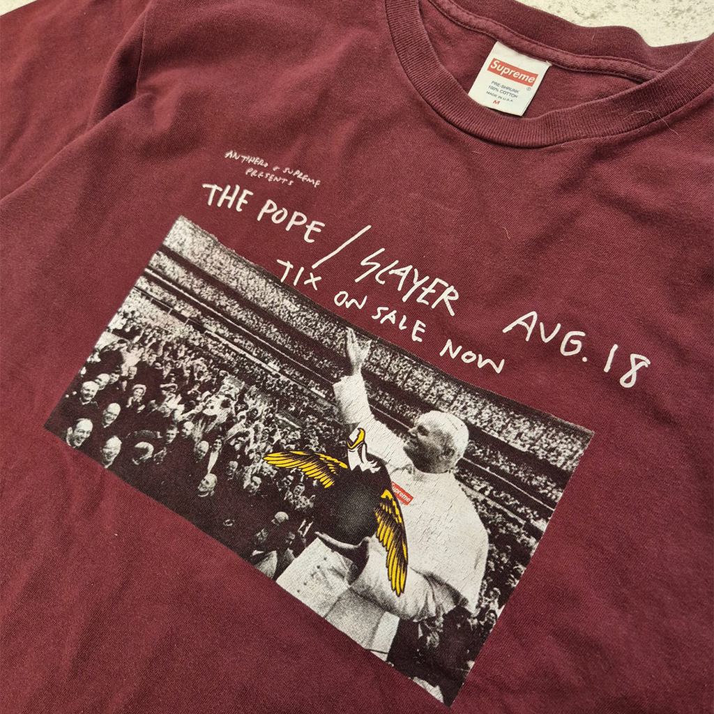 Supreme x Antihero Pope Bordeaux Tee (M)