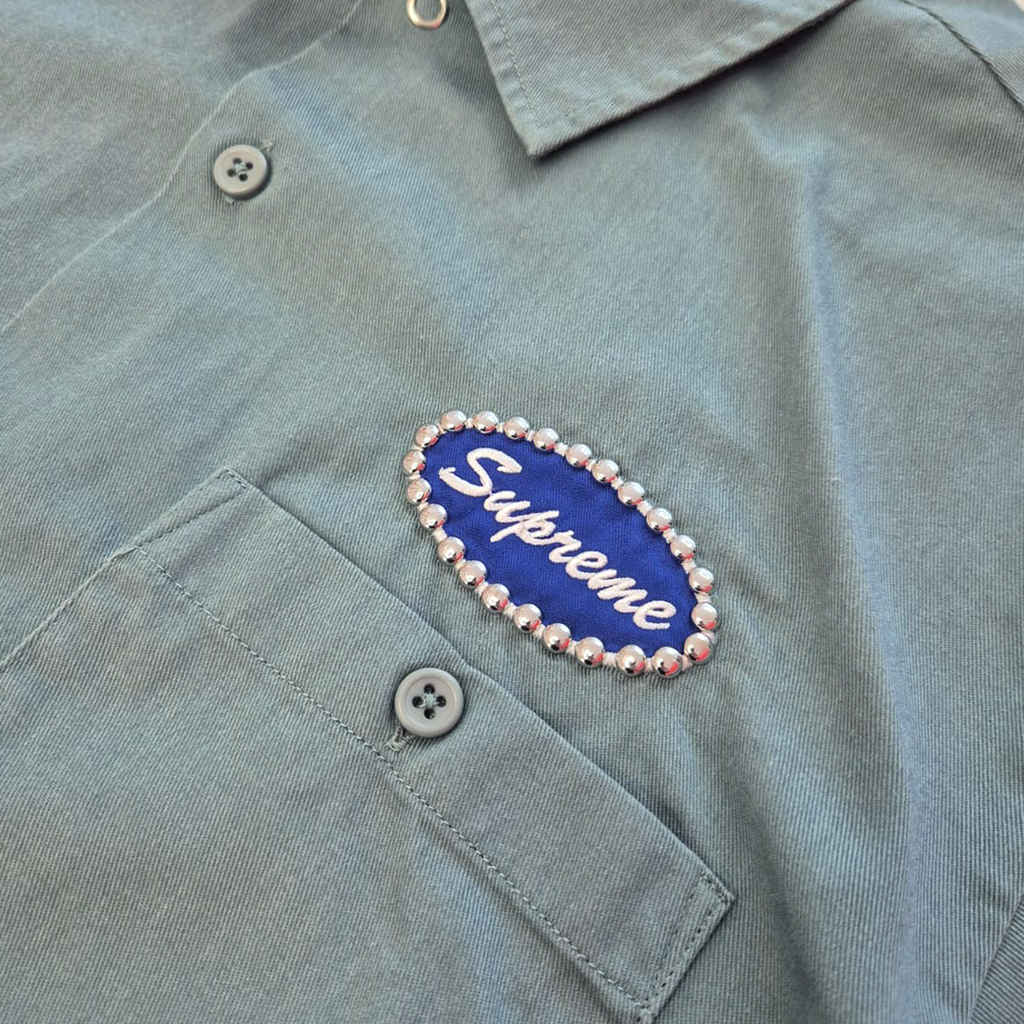Supreme Studded Patch S/S Work Shirt (M)