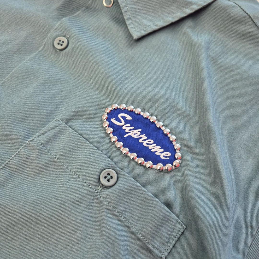 Supreme Studded Patch S/S Work Shirt (M)