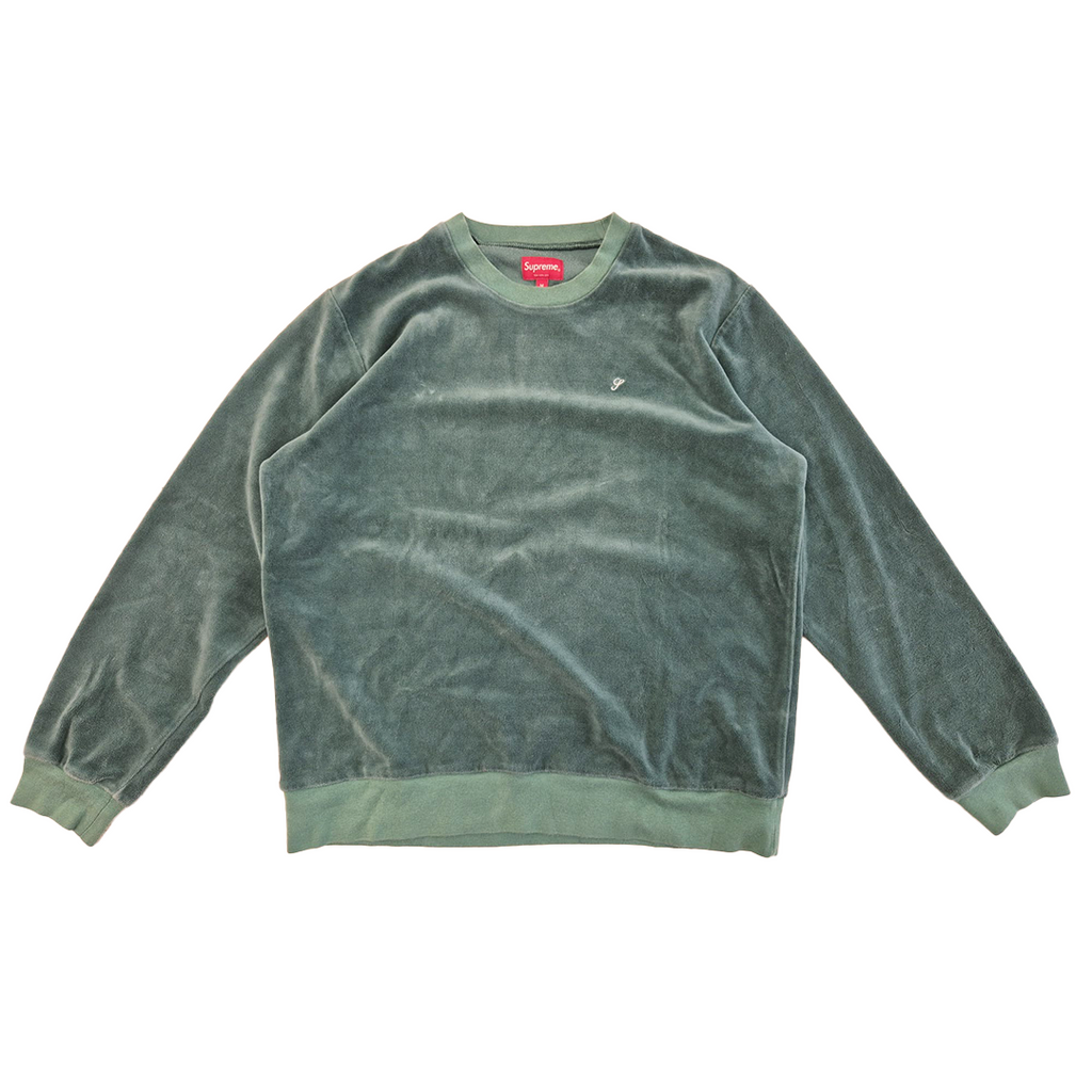 Supreme Green Velour Sweater (M)