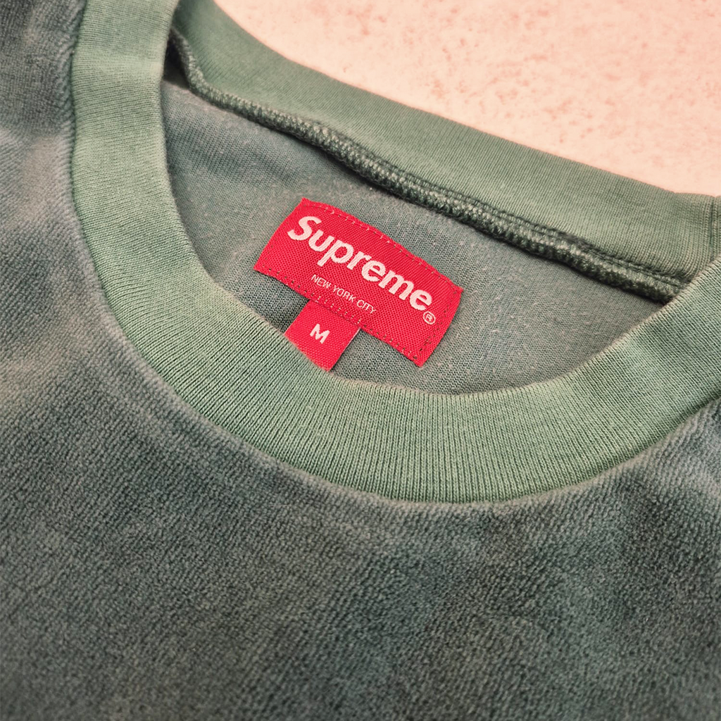 Supreme Green Velour Sweater (M)