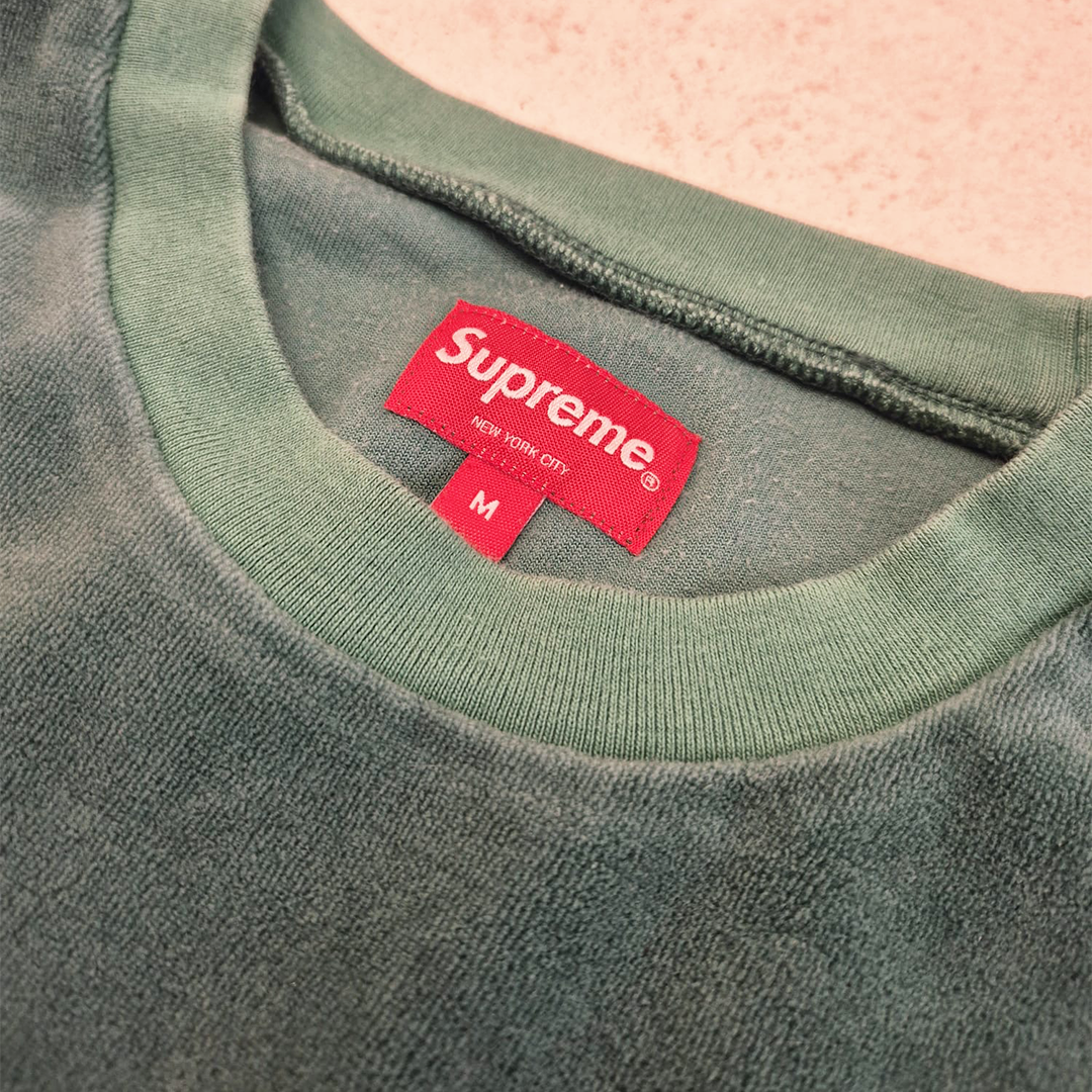 Supreme Green Velour Sweater (M)