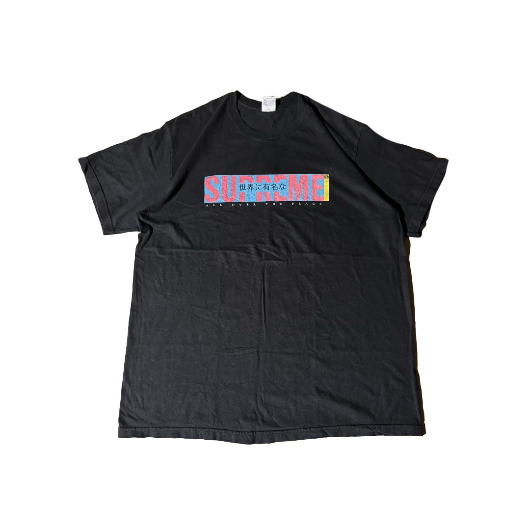 Supreme All Over The Place Black Tee (L)
