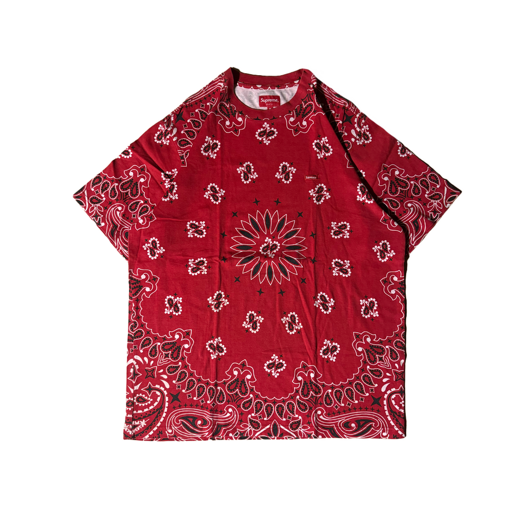 Supreme Bandana Paisley Red Tee (M)