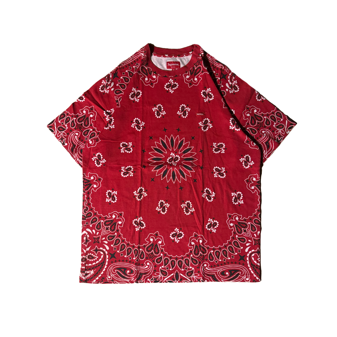Supreme Bandana Paisley Red Tee (M)