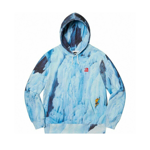 supreme x the north face hoodie ice climb SS21