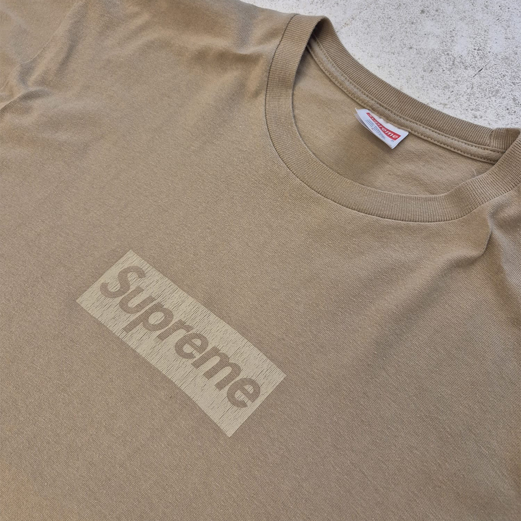 Supreme Tonal Box Logo Beige Tee (L)