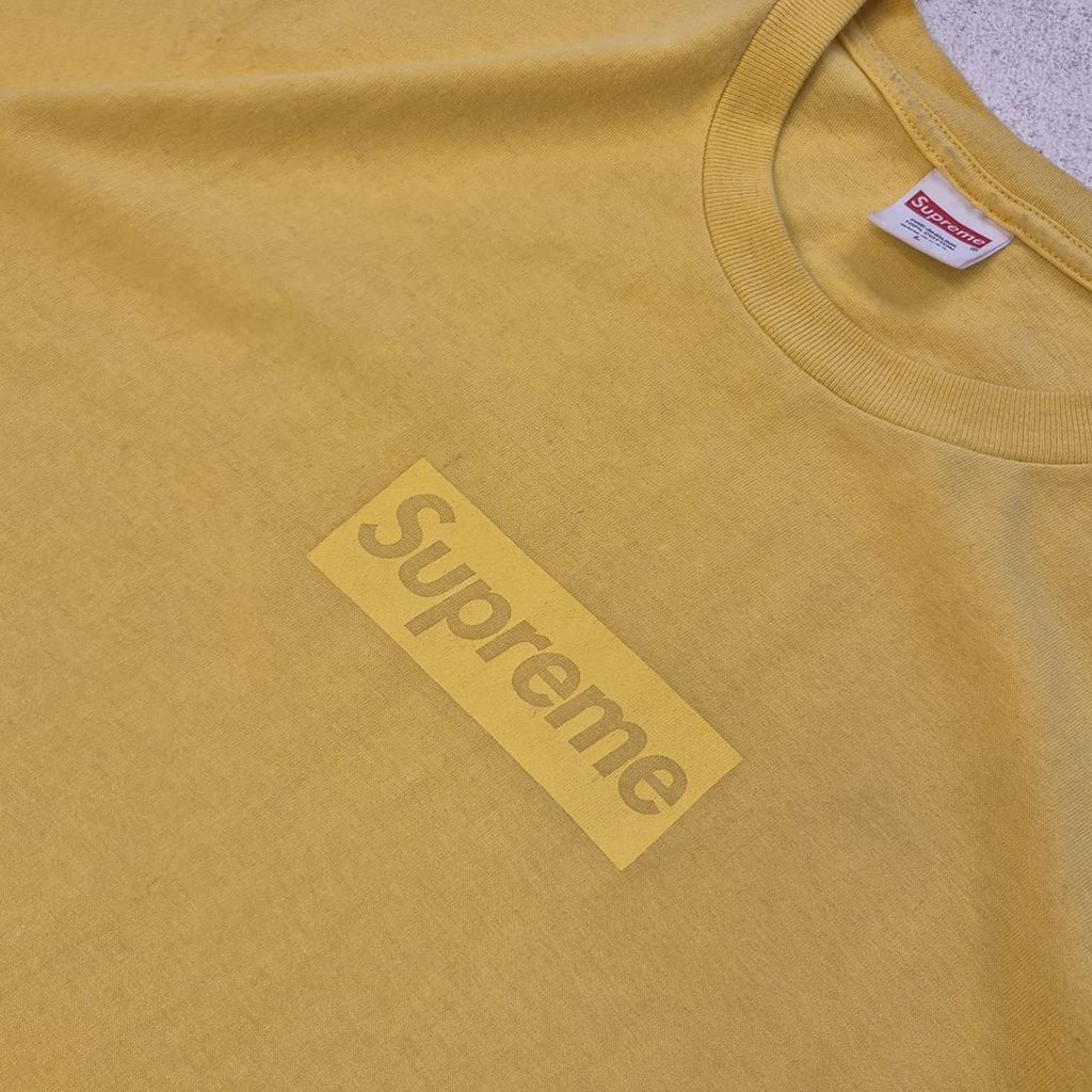 Supreme Tonal Box Logo Yellow Tee (L)