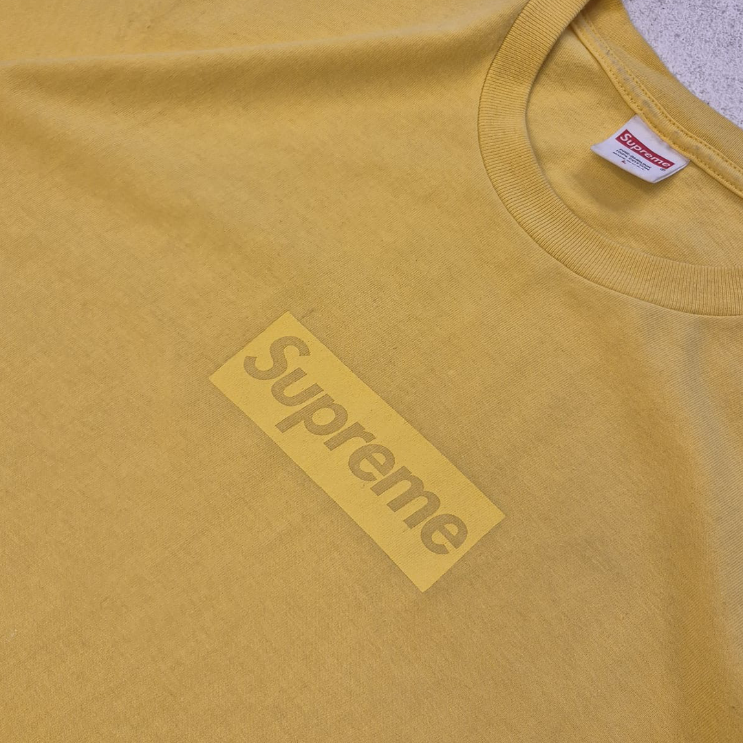 Supreme Tonal Box Logo Yellow Tee (L)