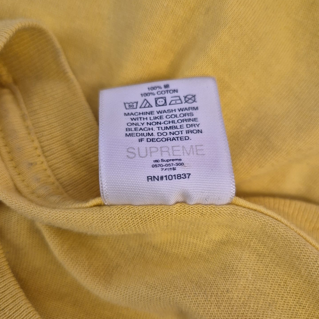 Supreme Tonal Box Logo Yellow Tee (L)