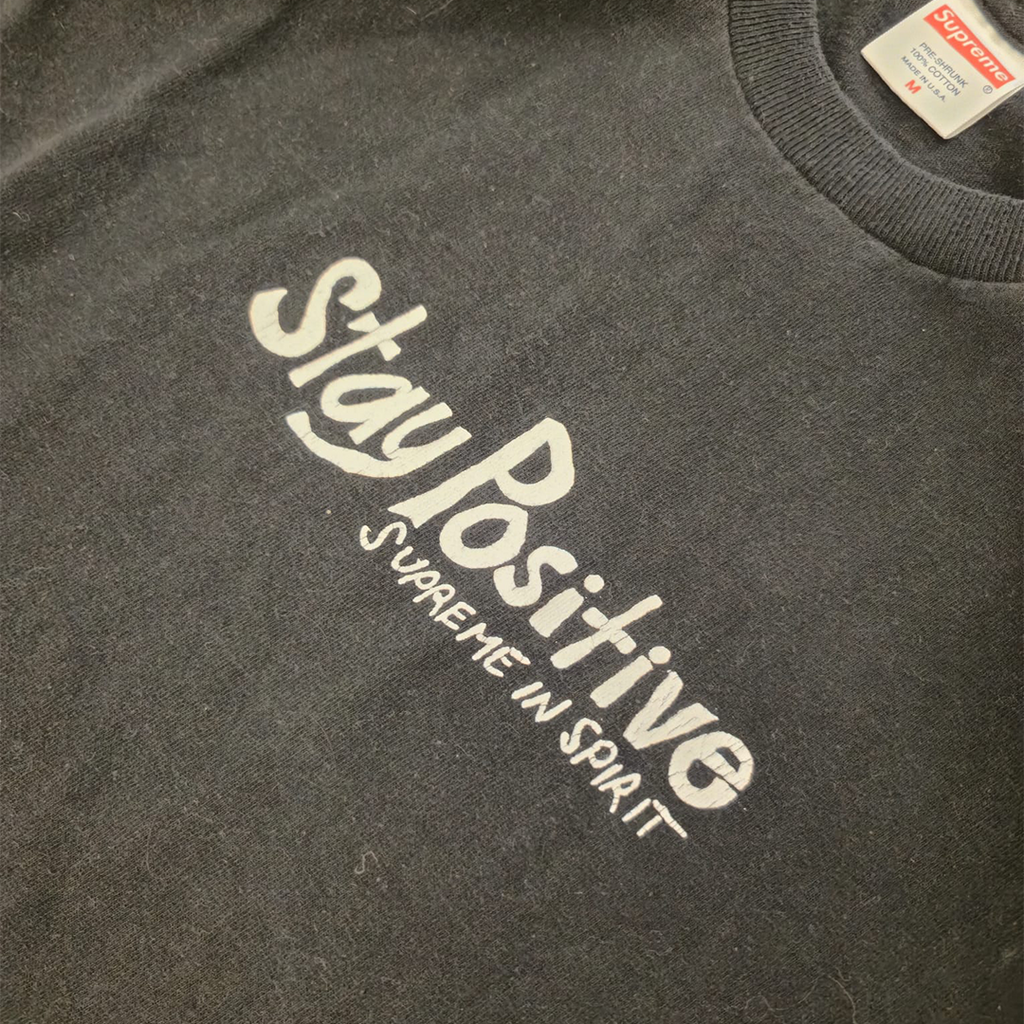Supreme Stay Positive Black Tee (M)
