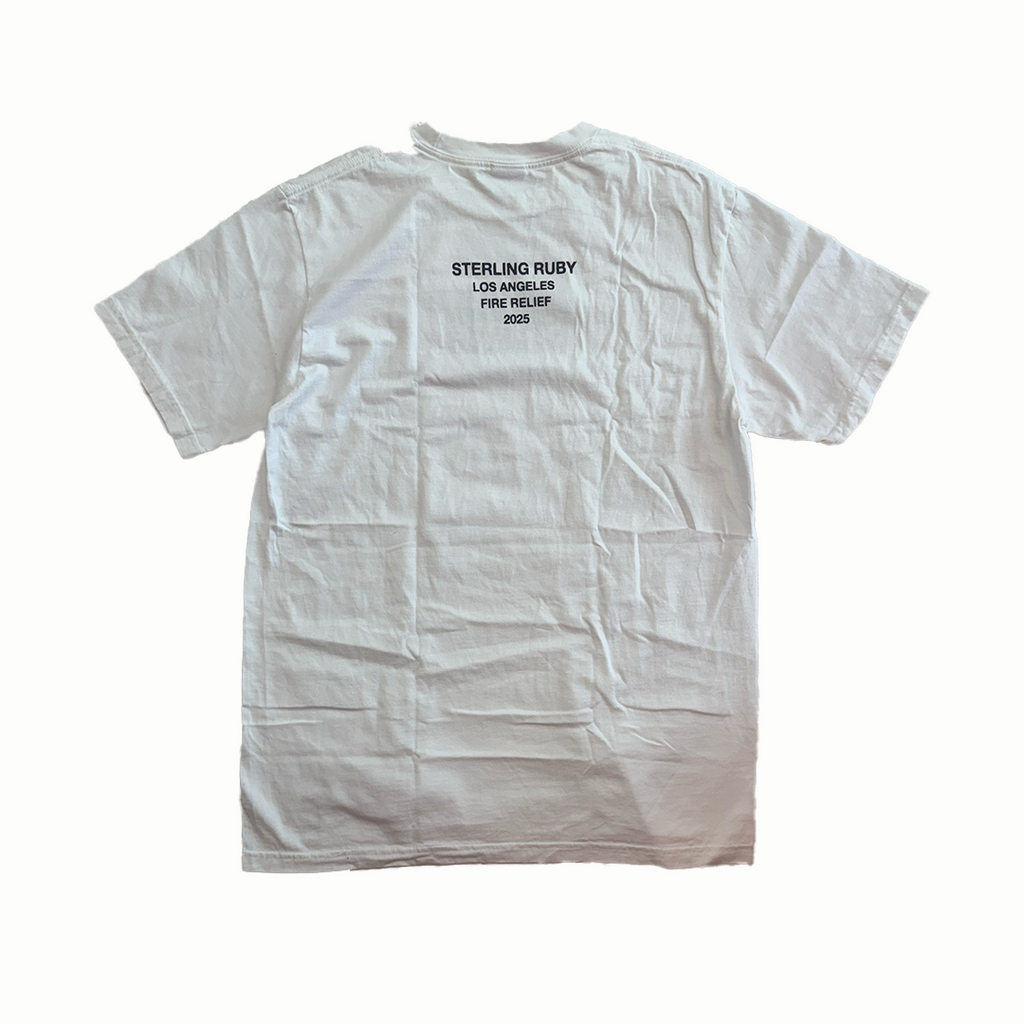 Supreme Los Angeles Fire Relief Box Logo White Tee (M)