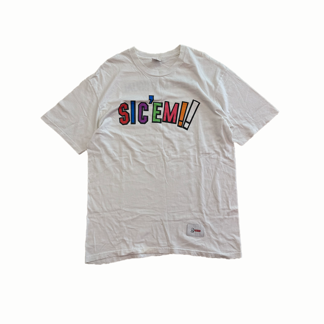 Supreme x WTAPS Sic'Em!! White Tee (M)