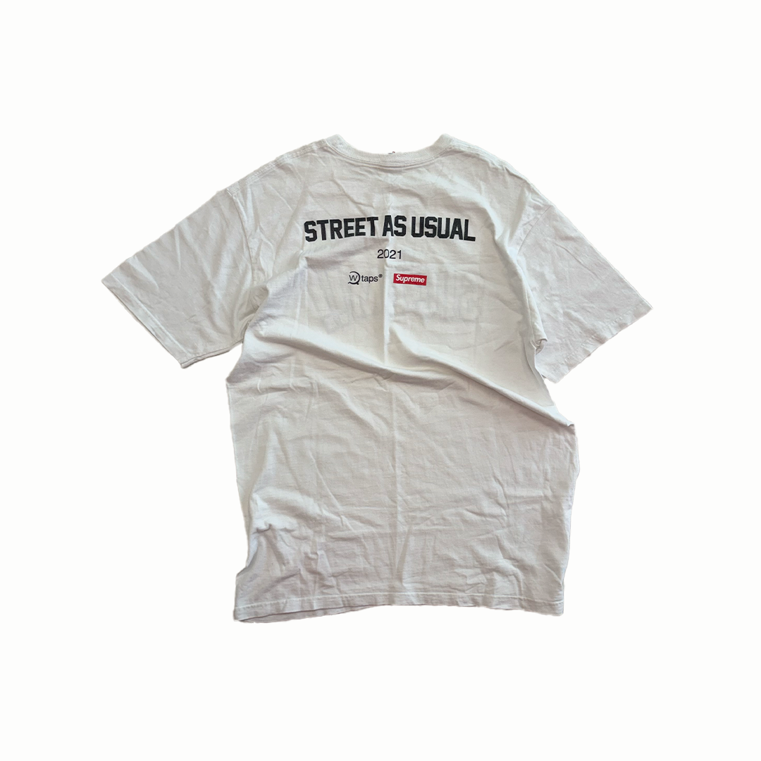 Supreme x WTAPS Sic'Em!! White Tee (M)