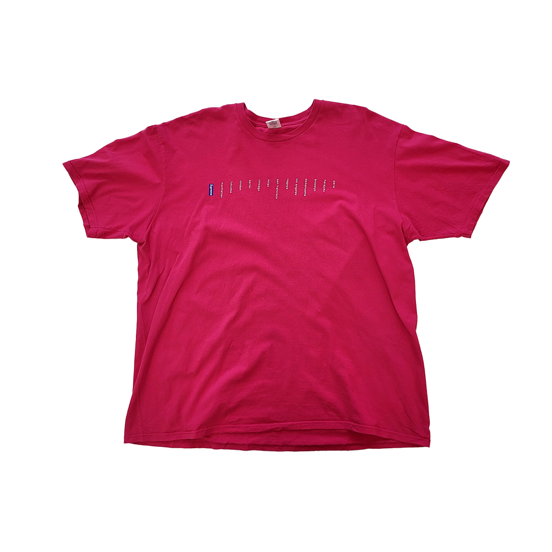 Supreme Location Pink Tee (XXL)