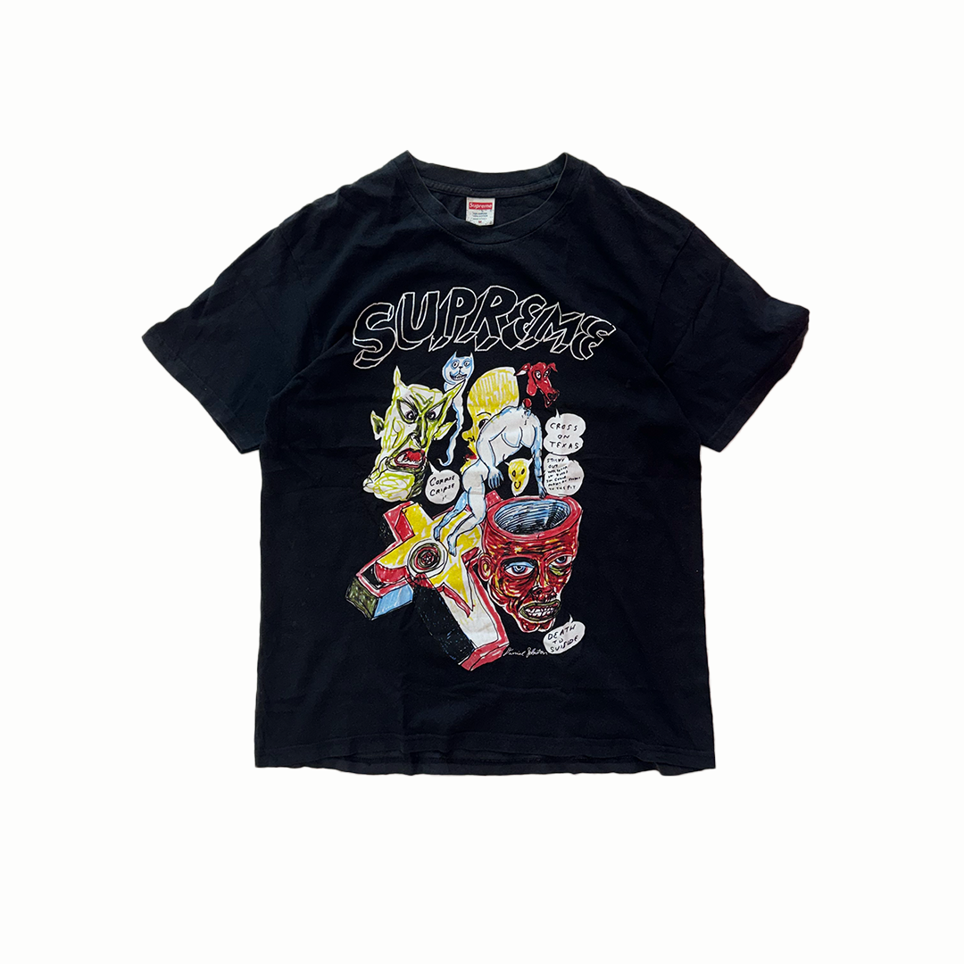 Supreme x Daniel Johnston Cross on Texas Black Tee (M)