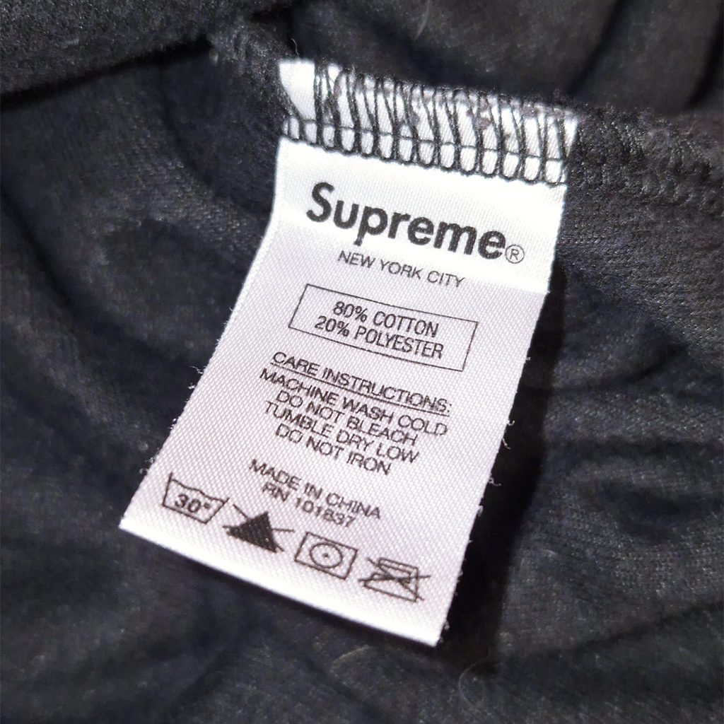 Supreme Velour Snap Henley Black Sweater (L)