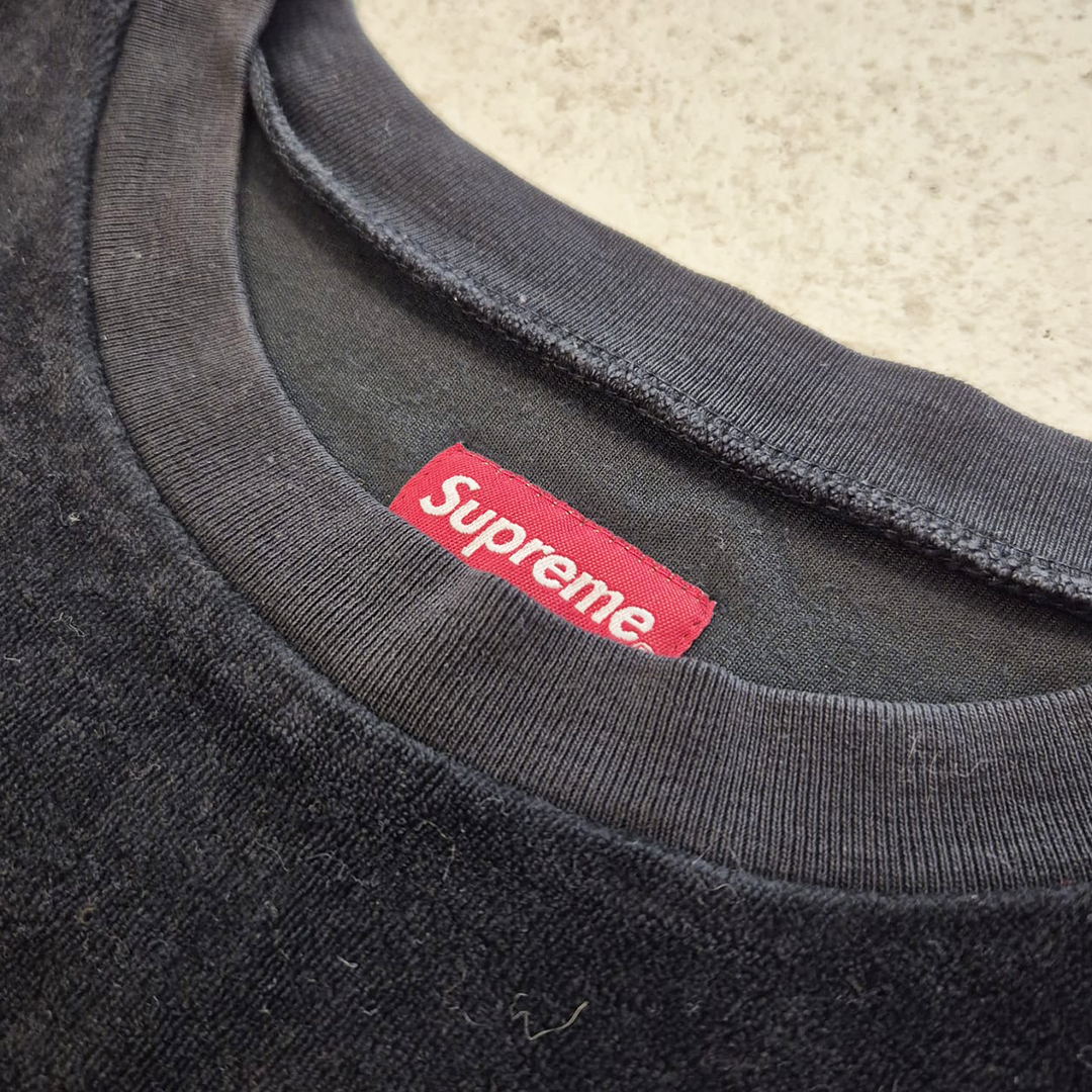 Supreme Velour Black Sweater (XL)