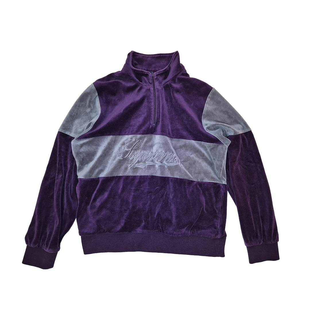 Supreme NYC Velour Half Zip Two Tones (M)