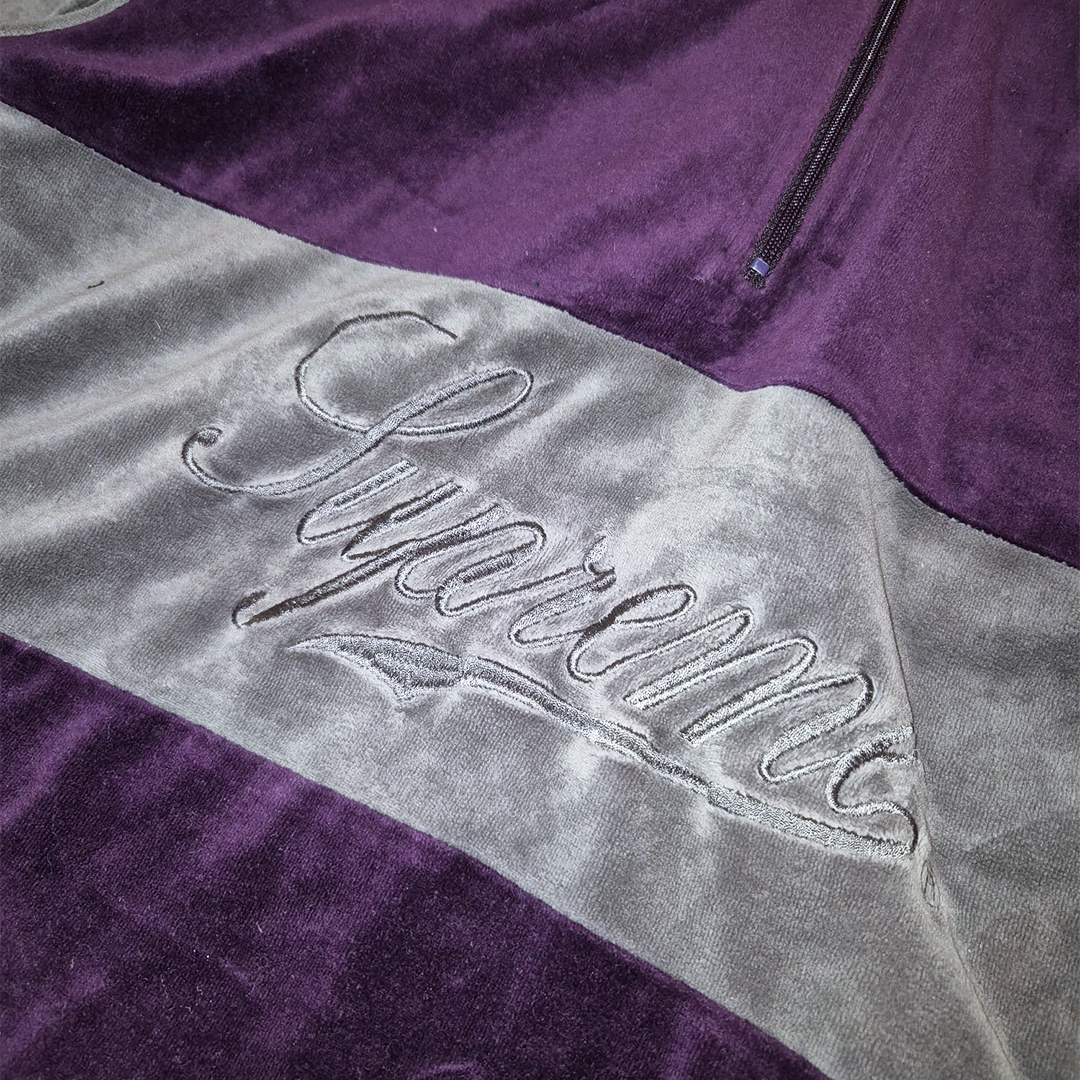 Supreme NYC Velour Half Zip Two Tones (M)