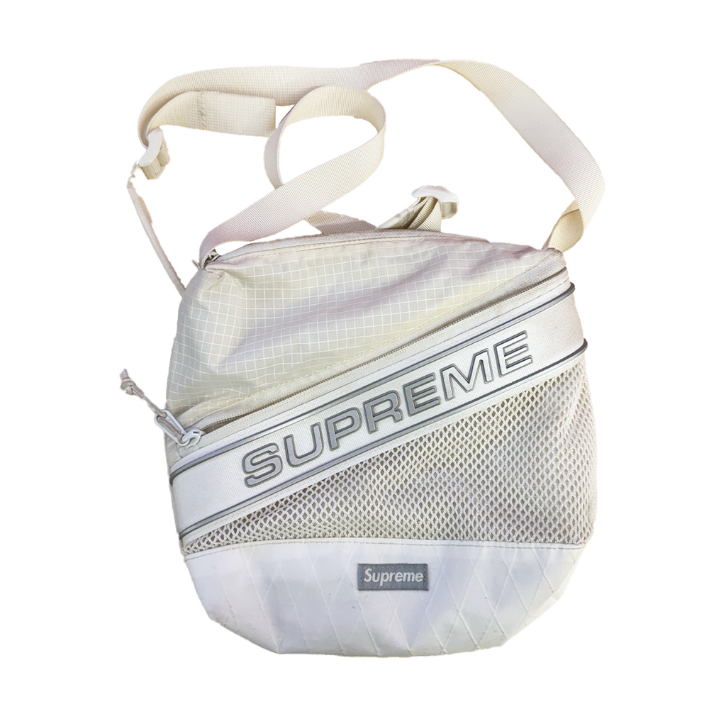 Supreme Logo Shoulder Bag White