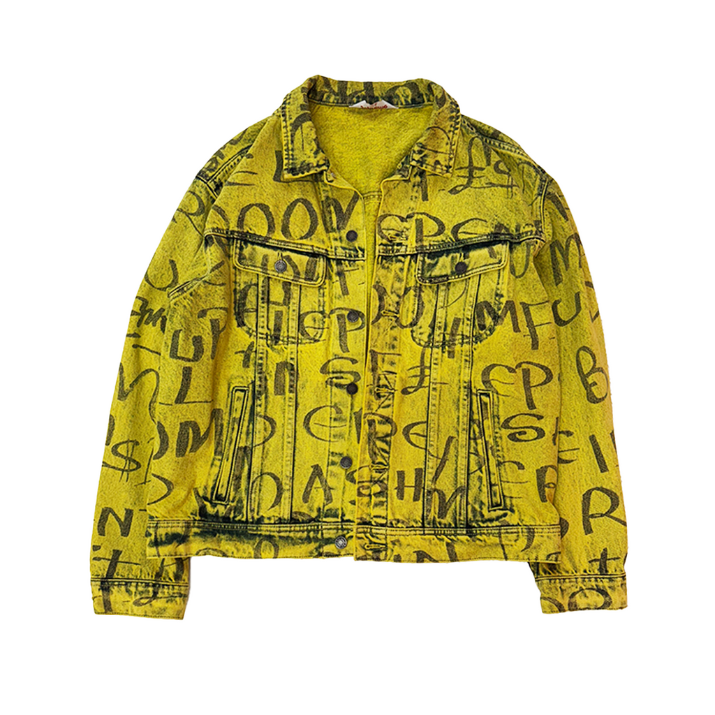 Supreme Black Ark Denim Trucker Fluorescent Jacket (L)